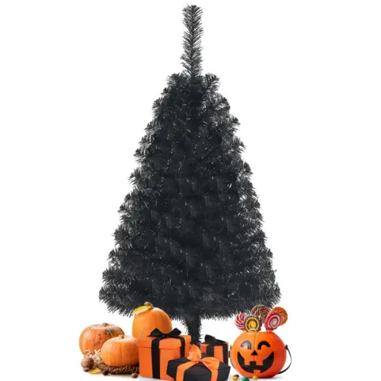 36 Inch Unlit Artificial Christmas Mini Tree with Plastic Stand {1}