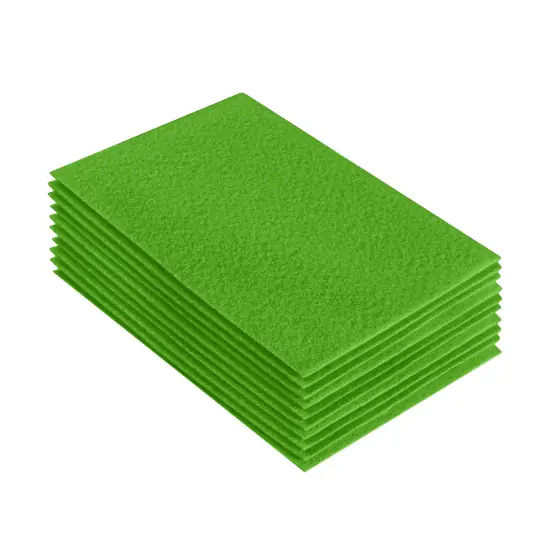 FabricLA Acrylic Felt Sheets for Crafts - Precut 9" X 12" Inches (20 cm X 30 cm) Felt Squares - Use Felt Fabric Craft Sheets for DIY, Costume, and Decoration | Lime - 10 Pieces {1}