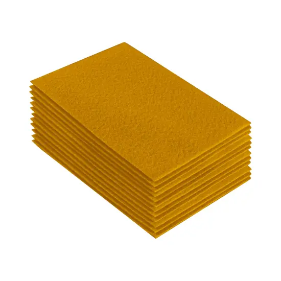 FabricLA Acrylic Felt Sheets for Crafts - Precut 9" X 12" Inches (20 cm X 30 cm) Felt Squares - Use Felt Fabric Craft Sheets for DIY, Hobby, Costume, and Decoration | Antique Gold - 12 Pieces {1}