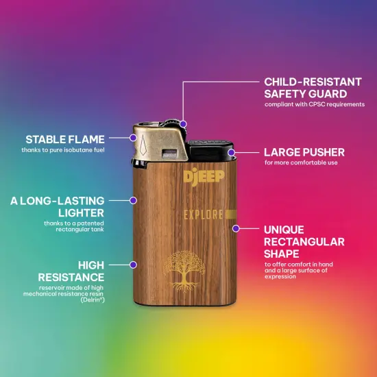 DJEEP Bold Collection, High-Quality Unique Lighters, Fancy Metallic Designs, 4-Pack {5}