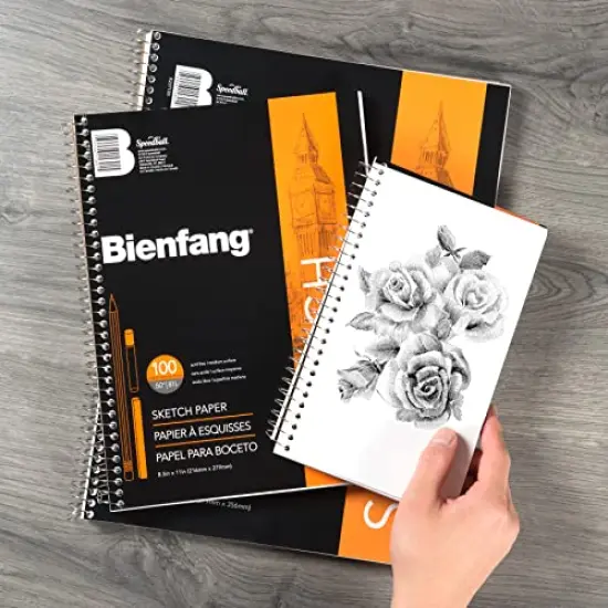 100 Sheets Sketch Pad 5.5x8.5 Inch, 50lb 81gsm Art Paper, Spiral Bound Sketch Book Drawing Notebook {3}