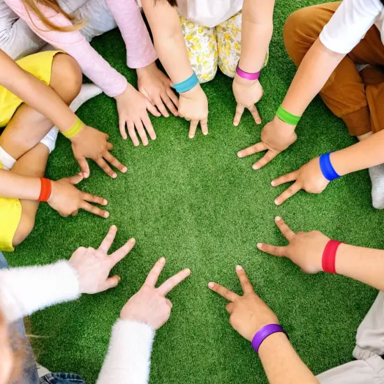 Novelty Place 12Pcs Silicone Rainbow Slap Bracelets {2}