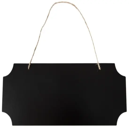 CousinDIY Notched Chalkboard Sign with Jute Hanger-5"X16" {1}