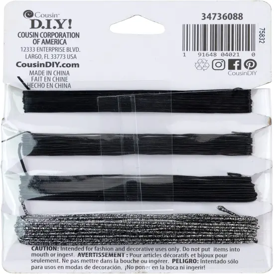 CousinDIY Stretch Cord-Multifilament Black {3}