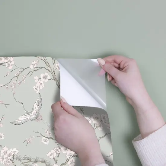 Transform Heron Grey Peel and Stick Wallpaper {3}