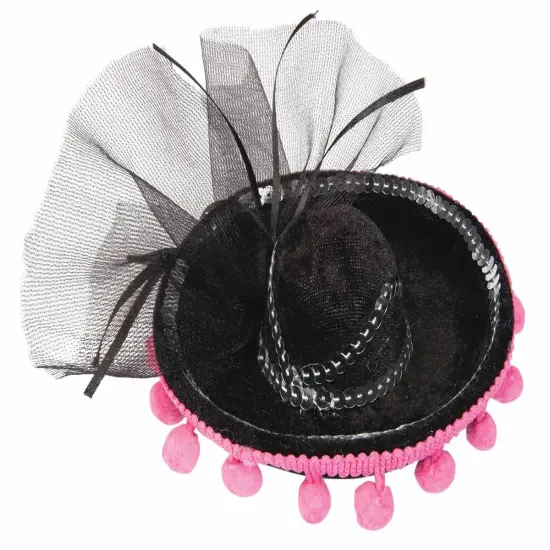 Day Of The Dead Mini Sombrero Costume Hat {1}