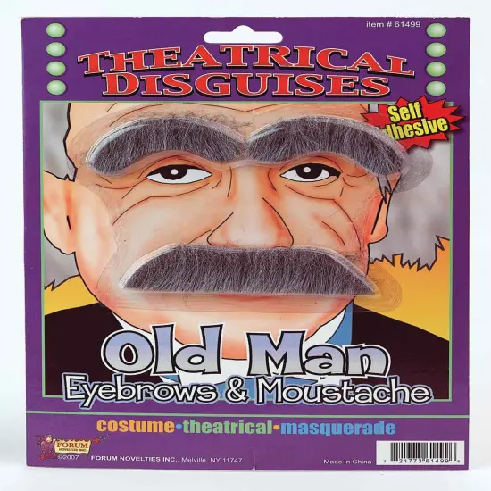 Old Man Costume Eyebrows & Moustache {1}