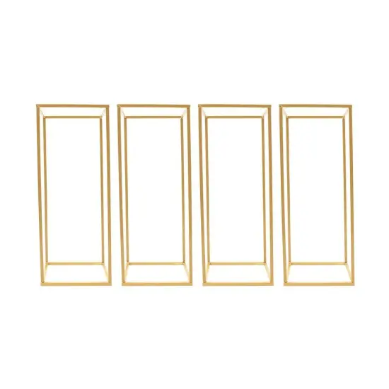 Gold Metal Flower Stand Rectangular Rack For Wedding Table Centerpieces Decor {5}