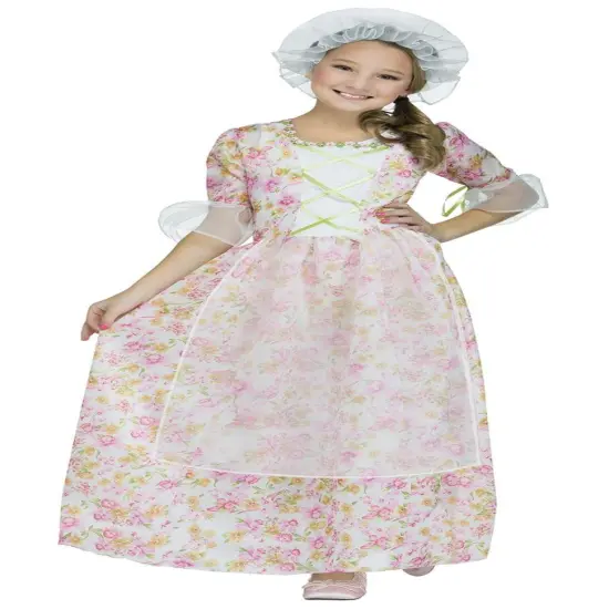 Colonial Cap & Apron Child Costume Kit, One Size {1}