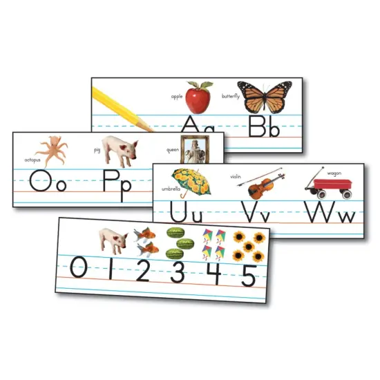 Traditional Manuscript Alphabet with Photographs Bulletin Board Set, Grade PK-2, 11 Pieces {1}
