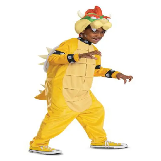 Super Mario Bros. Bowser Hooded Child Jumpsuit Costume {3}