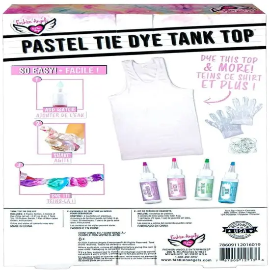 Fashion Angels Pastel Tie Dye Tank Top Kit {4}
