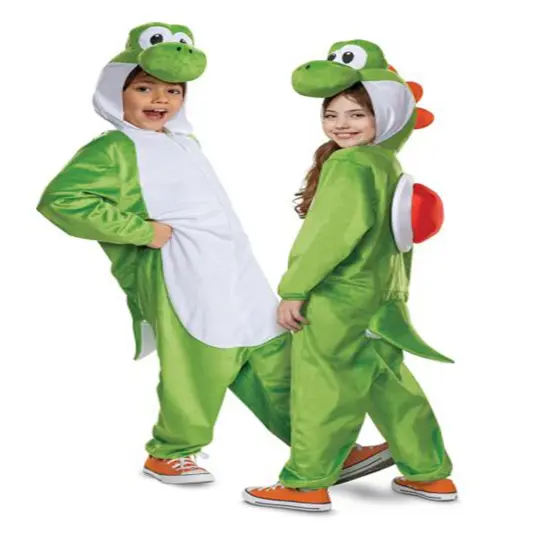 Super Mario Bros. Yoshi Hooded Child Jumpsuit Costume {4}