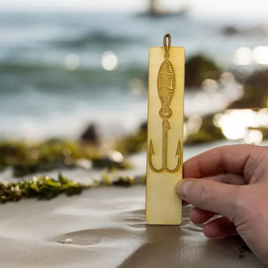 Bookmark - Fish Hook - Birch wood {5}