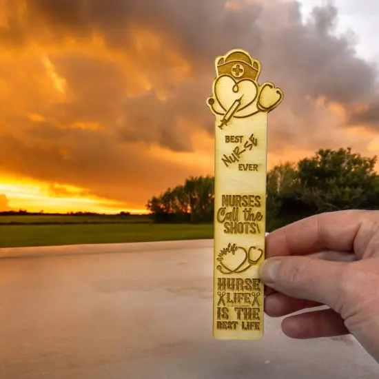 Bookmark - Best Nurse Ever - Birch wood {6}