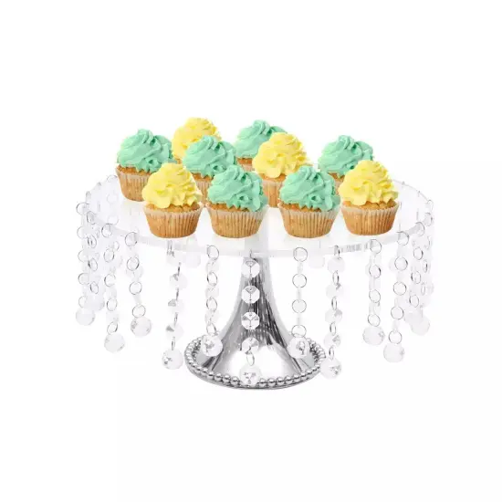 4*Cake Stand Set Round Metal Plates for Dessert Cupcake Candy Display DETACHABLE {1}