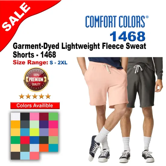 Comfort Colors&reg; Garment-Dyed Lightweight Fleece Sweat Shorts Peachy {2}