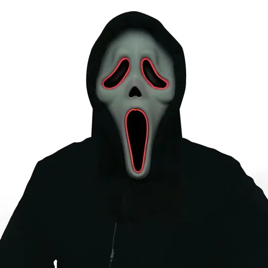 Ghost Face Illumo EL Light-Up Costume Mask {1}