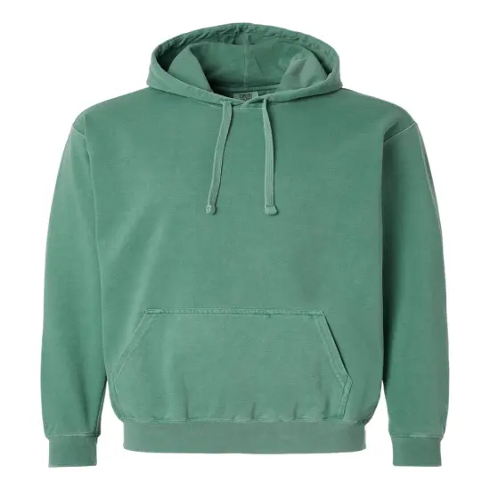 Comfort Colors&reg; Garment-Dyed Hooded Long Sleeve Sweatshirt Light green {1}