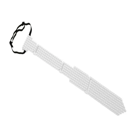 Bricky Blocks Kid and Adult White Costume Necktie {1}