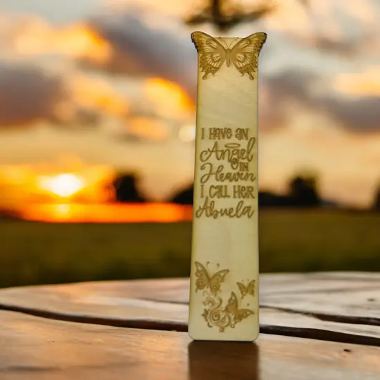 Bookmark - I have an angel in heaven I call her Abuela - Birch wood {3}