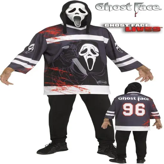 Ghost Face Horror Jersey and Mask Adult Costume | One Size {3}