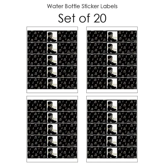Big Dot of Happiness Nash Bash - Nashville Bachelorette Party Water Bottle Sticker Labels - Set of 20 {4}