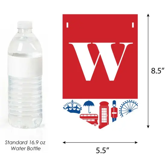 Big Dot of Happiness Cheerio, London - British UK Baby Shower Bunting Banner - Party Decorations - Welcome Baby {4}