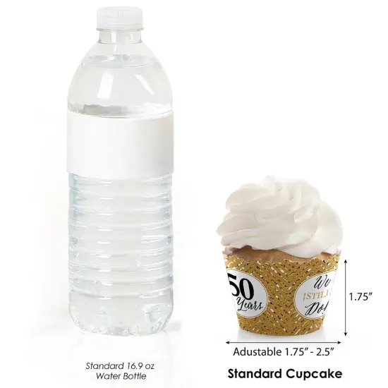 Big Dot of Happiness We Still Do - 50th Wedding Anniversary Party Decorations - Party Cupcake Wrappers - Set of 12 {4}