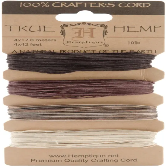 Hemptique Hemp Cord 10lb 168'-Earthy {1}