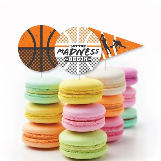 Big Dot of Happiness Basketball - Let the Madness Begin - DIY Shaped College Basketball Party Cut-Outs - 24 Count {4}