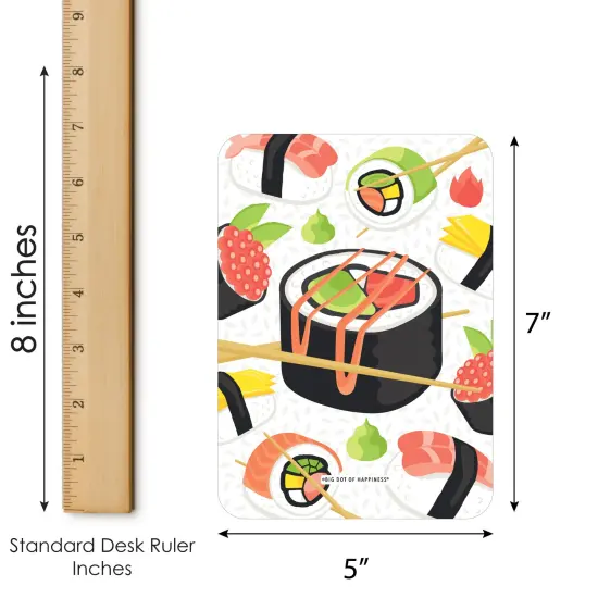 Big Dot of Happiness Let&rsquo;s Roll - Sushi - Bingo Cards and Markers - Japanese Party Bingo Game - Set of 18 {6}