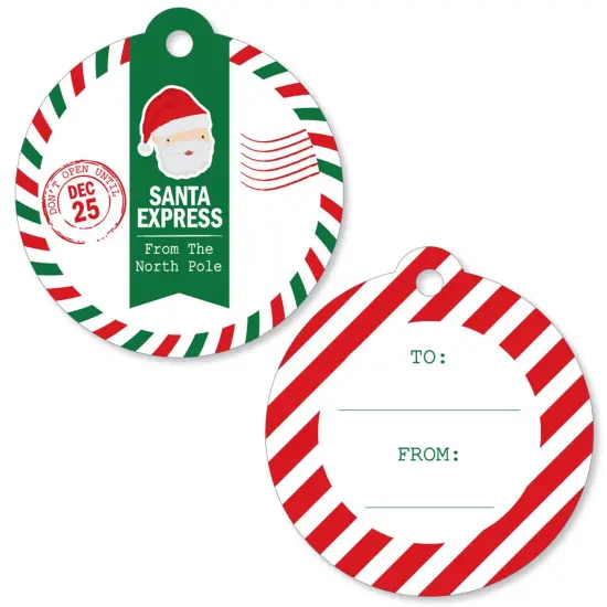 Big Dot of Happiness Santa's Special Delivery - From Santa Claus Christmas Favor Gift Tags (Set of 20) {1}