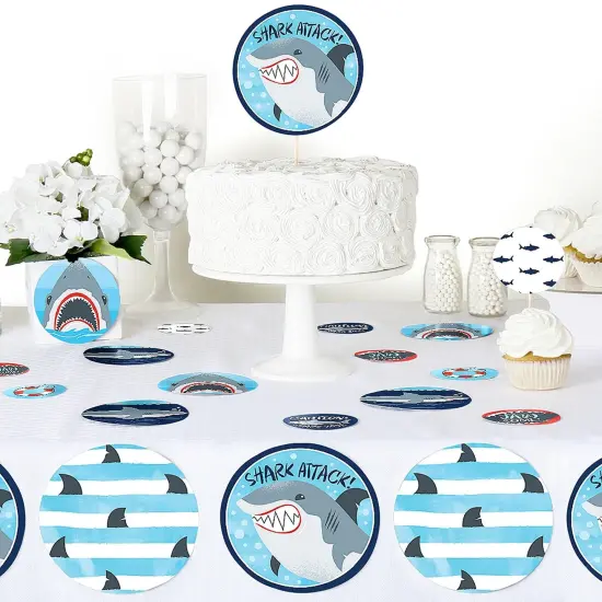 Big Dot of Happiness Shark Zone - Jawsome Party or Birthday Party Giant Circle Confetti - Party D&eacute;cor - Large Confetti 27 Count {6}
