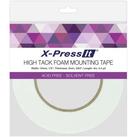 X-Press It High Tack Foam Mounting Tape-.5"X4.4yd {1}