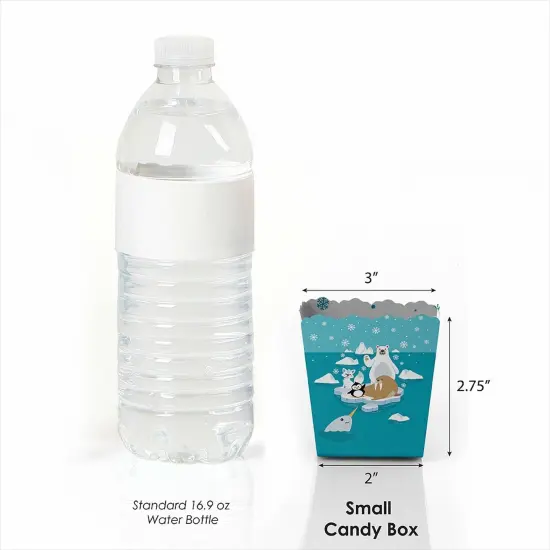 Big Dot of Happiness Arctic Polar Animals - Party Mini Favor Boxes - Winter Baby Shower or Birthday Party Treat Candy Boxes - Set of 12 {4}