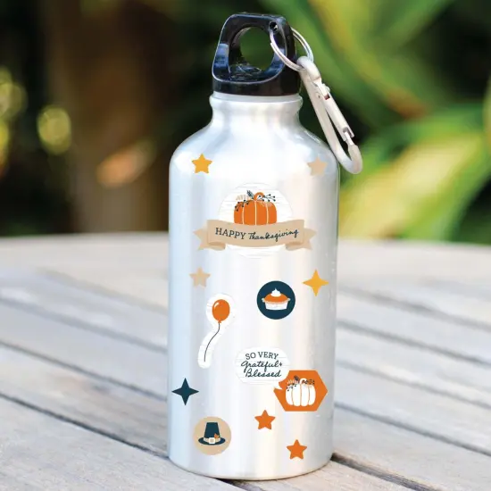 Big Dot of Happiness Happy Thanksgiving - Fall Harvest Party Favor Kids Stickers - 16 Sheets - 256 Stickers {6}