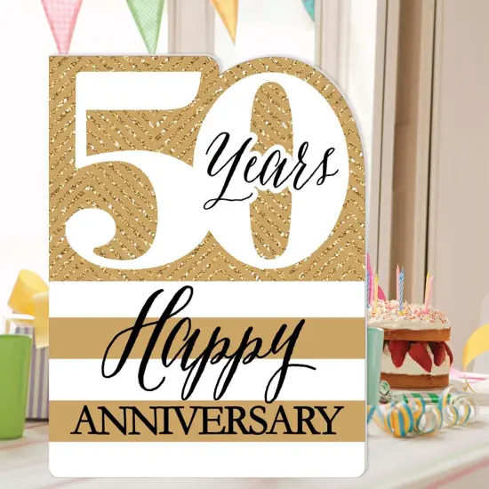 Big Dot of Happiness We Still Do - 50th Wedding Anniversary - Happy Anniversary Giant Greeting Card - Big Shaped Jumborific Card {3}