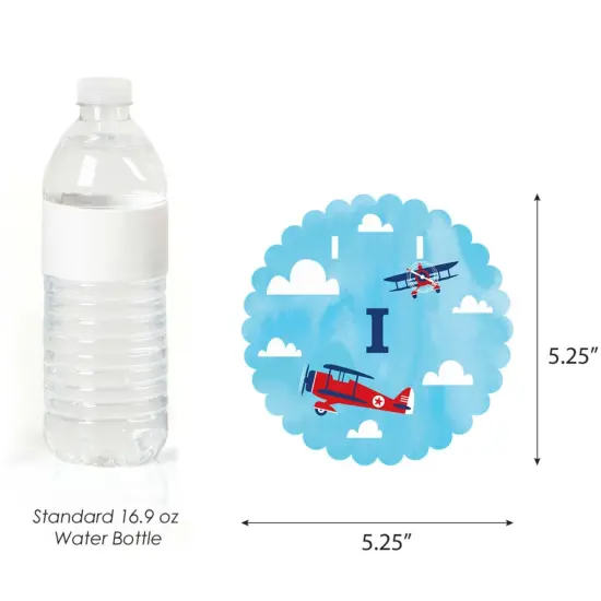 Big Dot of Happiness Taking Flight - Airplane 1st Birthday Highchair Decor - I Am One - First Birthday High Chair Birthday Banner {3}