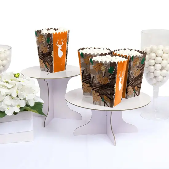 Big Dot of Happiness Gone Hunting - Deer Hunting Camo Baby Shower or Birthday Party Favor Popcorn Treat Boxes - Set of 12 {4}
