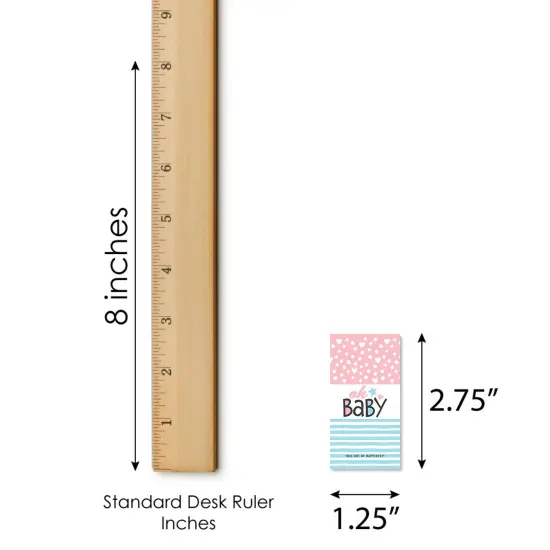 Big Dot of Happiness Baby Gender Reveal - Mini Candy Bar Wrapper Stickers - Team Boy or Girl Party Small Favors - 40 Count {6}