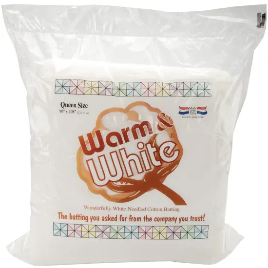 Warm Company Warm & White Cotton Batting-Queen Size 90"X108" {1}