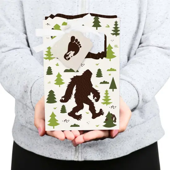 Big Dot of Happiness Sasquatch Crossing - Bigfoot Party or Birthday Party Favor Boxes - Set of 12 {6}