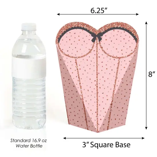 Big Dot of Happiness Bride Squad - Rose Gold Bridal Shower or Bachelorette Party Favors - Gift Heart Shaped Favor Boxes for Women - Set of 12 {4}