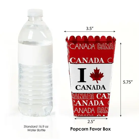 Big Dot of Happiness Canada Day - Canadian Party Favor Popcorn Treat Boxes - Set of 12 {3}