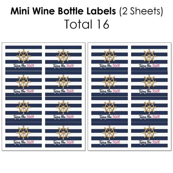 Big Dot of Happiness Last Sail Before the Veil - Nautical Bachelorette and Bridal Shower Decor - Beverage Bar Kit - 34 Pieces {4}