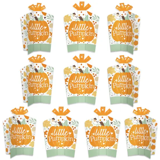 Big Dot of Happiness Little Pumpkin - Table Decorations - Fall Birthday Party or Baby Shower Fold and Flare Centerpieces - 10 Count {1}