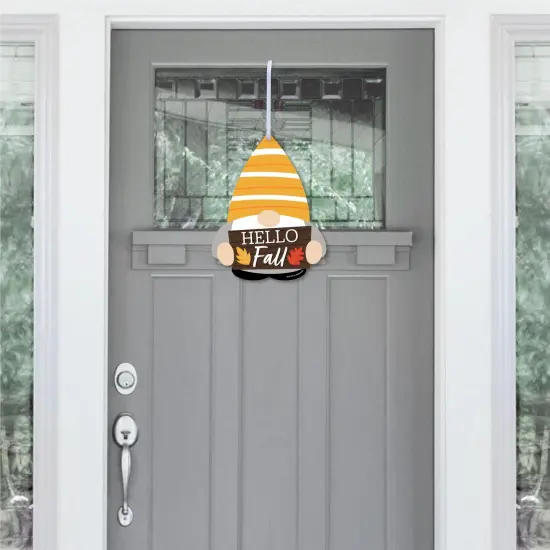 Big Dot of Happiness Fall Gnomes - Hanging Porch Autumn Harvest Party Outdoor Decorations - Front Door Decor - 1 Piece Sign {3}