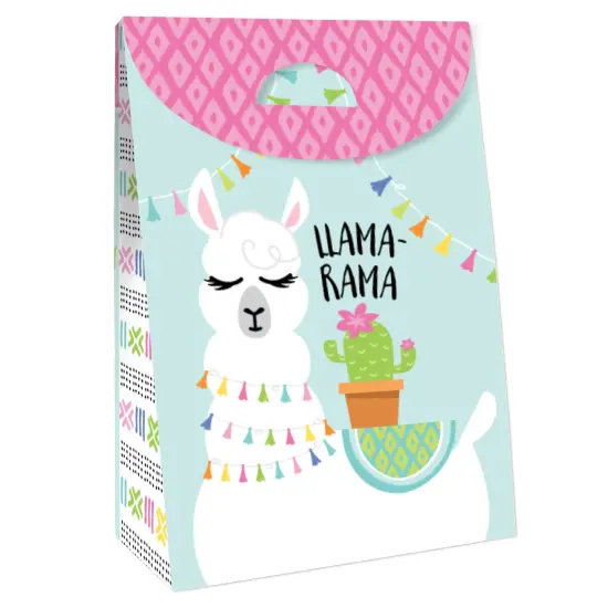 Big Dot of Happiness Whole Llama Fun - Llama Fiesta Baby Shower or Birthday Gift Favor Bags - Party Goodie Boxes - Set of 12 {4}