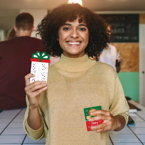 Big Dot of Happiness Gingerbread Christmas - Gingerbread Man Holiday Party Money and Gift Card Sleeves - Nifty Gifty Card Holders - 8 Ct {3}